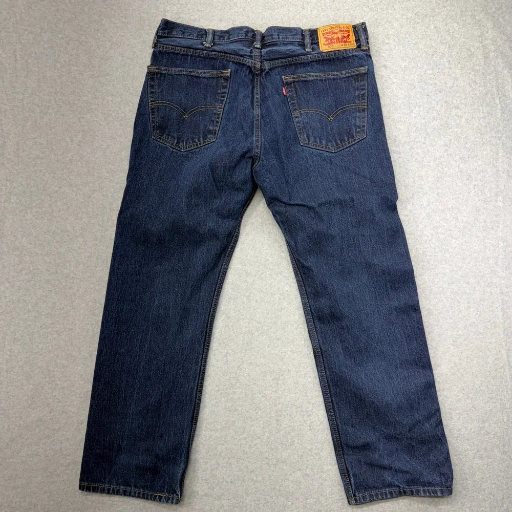 Levi Strauss 505 Dark Wash Straight Leg Denim Jeans Mens W38‎ L30